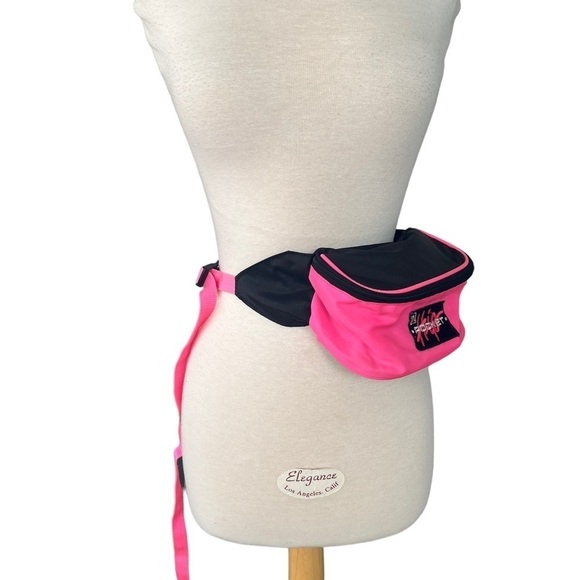 VTG 80s 90s Hip Pocket Old School Fanny Pack Neon Pink Academy Broadway Korea - Picture 4 of 13